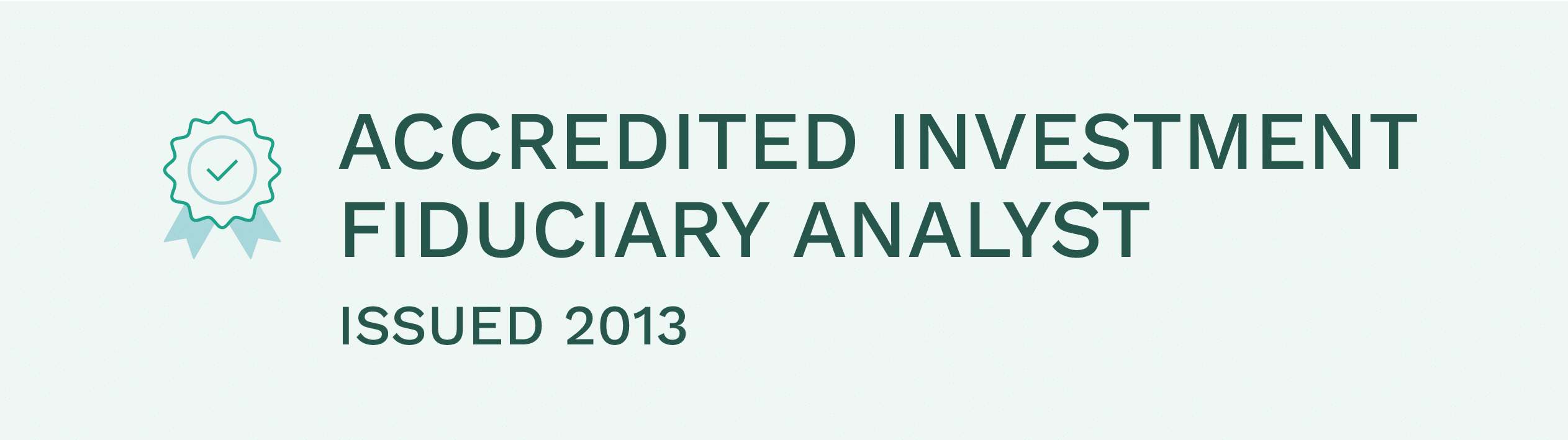 Accredited Investment Fiduciary Analyst 2013