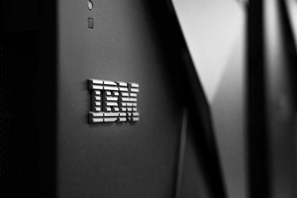 IBM logo on an IBM device