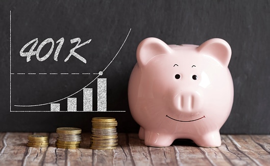 401k retirement savings piggy bank