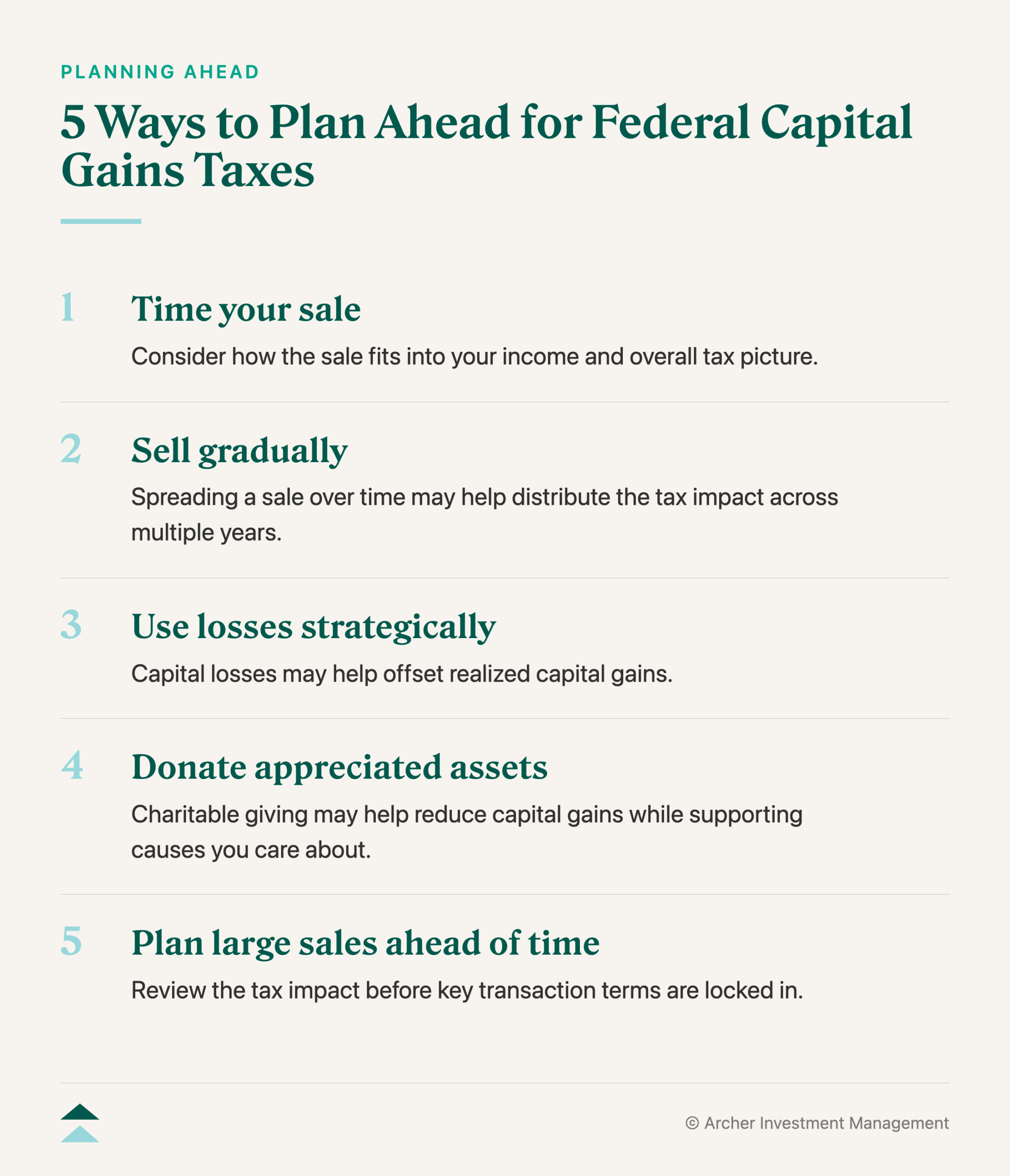 federal capital gains taxes